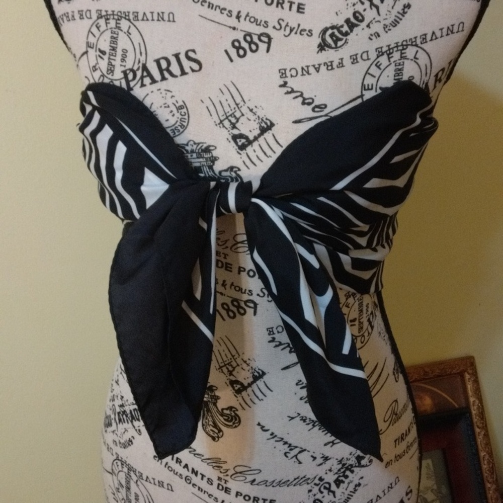 Vintage Zebra Print Scarf